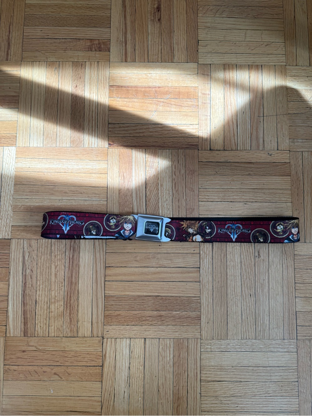 Buckle-Down Red and Black Patterned Seatbelt Belt